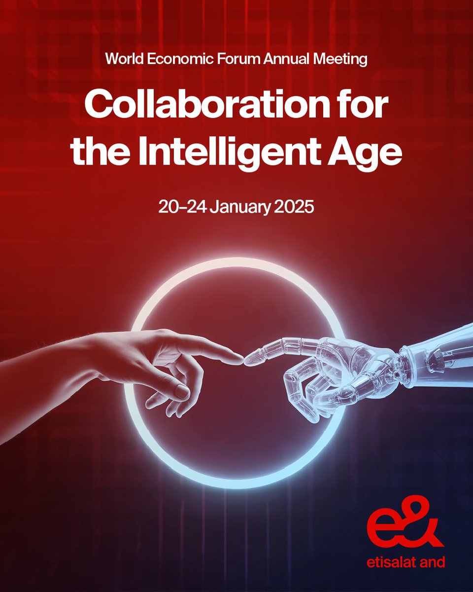 eAndGroup's tweet image. Tomorrow, our leaders will be in Davos, joining global officials and industry experts at the @wef’s Annual Meeting 2025.

The theme? ‘Collaboration for the Intelligent Age’ – and it’s shaping up to be so much more.

Stay tuned for insights and updates as we #GoForMore.

#WEF25