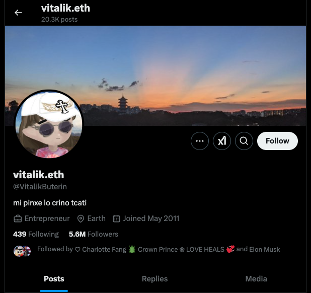 miladymemecoin's tweet photo. 👀 @VitalikButerin GM https://t.co/8zBijTssFH