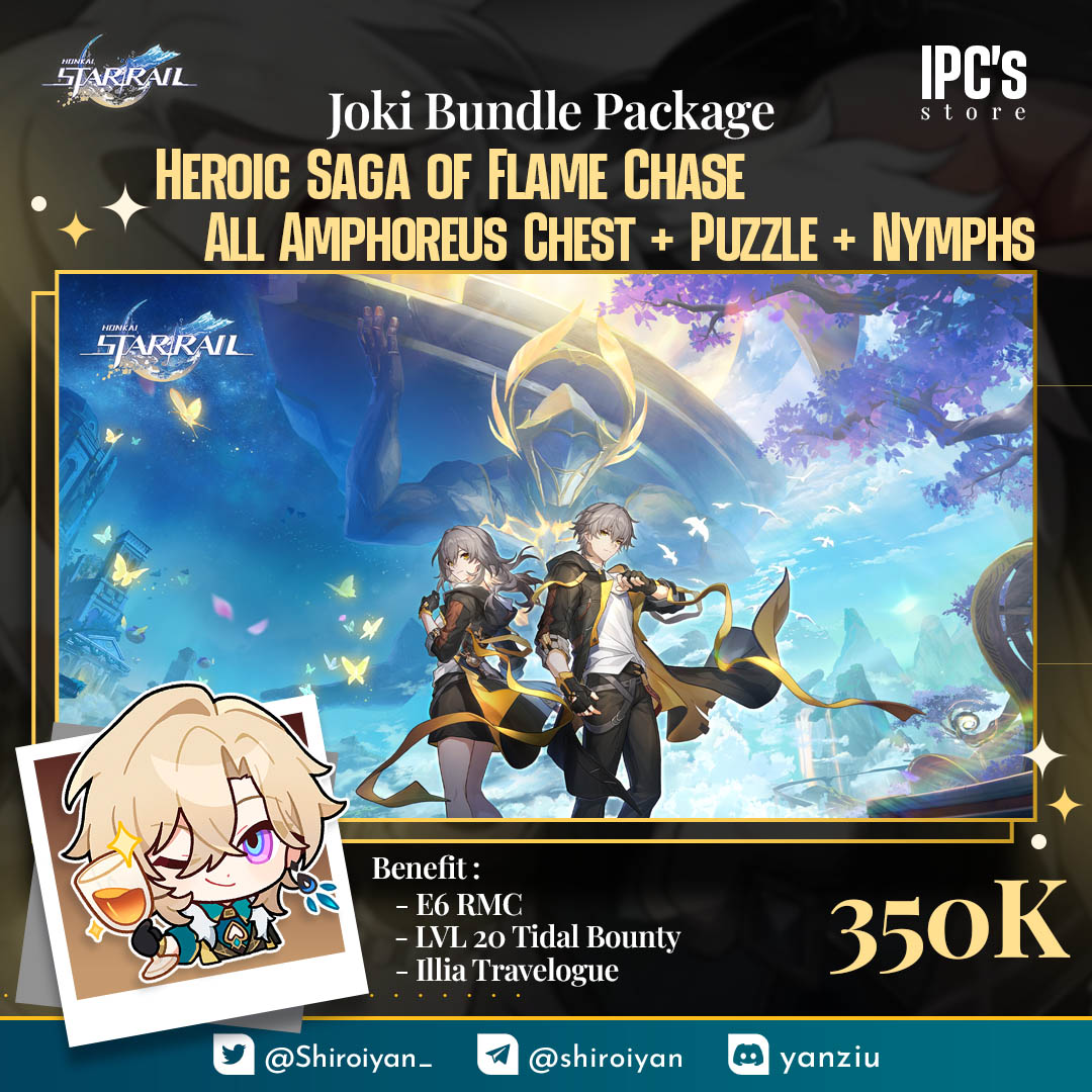 📌Help Repost, Pls? Ty!✨

IPC is already opening piloting service for 3.0 HSR's Content! Too busy to do TB Quest and Explore, or having another trouble? Worry not, IPC is here to help you clear these contents and get up to 2000+ Jades rewards!

#HonkaiStarRail #zonauang #zonaba