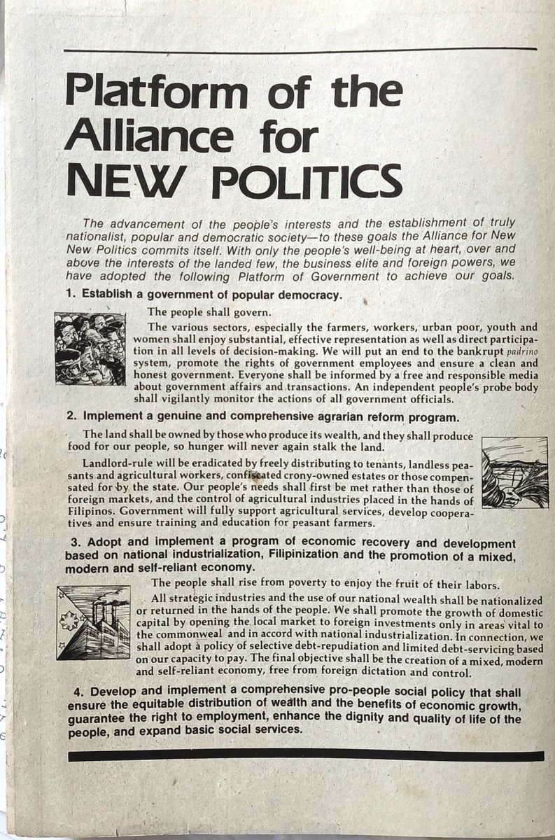 nednared's tweet image. From the Archives, 1987.

Alliance for New Politics (ANP)  senate ticket campaign flyer. 

Looking back, our platform in 1987 does not even sound left-wing today.