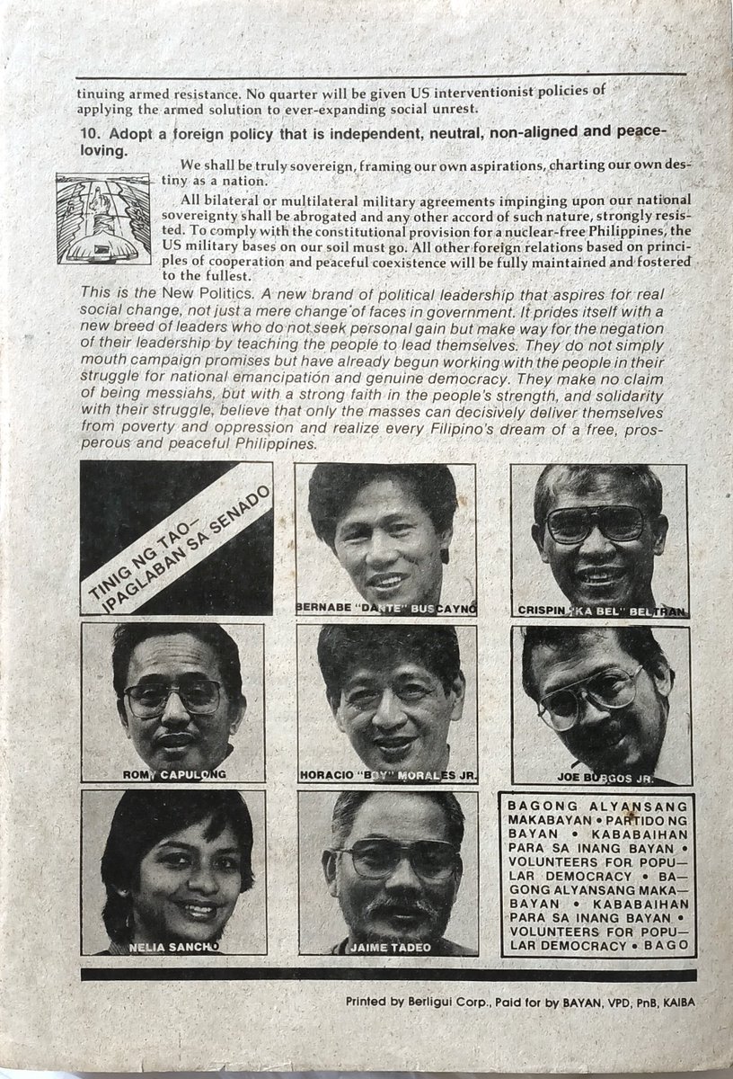 nednared's tweet image. From the Archives, 1987.

Alliance for New Politics (ANP)  senate ticket campaign flyer. 

Looking back, our platform in 1987 does not even sound left-wing today.