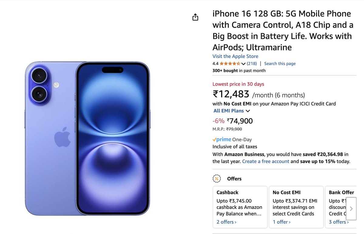 interpid16's tweet photo. Notice how EMI amounts are often highlighted in big, bold fonts in Amazon and Flipkart?

A clever nudge into consumer debt, making monthly payments seem more manageable.

Time to rethink our buying habits? #Consumerism #EMICulture https://t.co/FexrsyGT6V