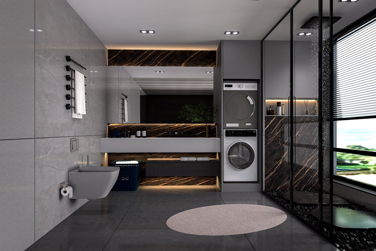 Bathroom Design..

.

. #design #interiordesign #InteriorDesigner #interiordecor #bathrooms #washroom #architecture #architect #ModernDesign #Villa #trends #NOWADAYS #UAEWarriors57 #design #LuxuryLiving #luxury #luxurylifestyles #LosAngeles #showerroom #showerinstallation