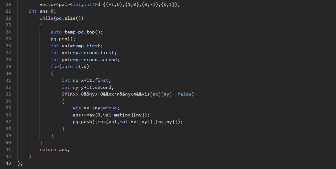 Rajvard41471275's tweet photo. 🚀 LeetCode Daily Challenge: Problem 407 - Trapping Rain Water II (Hard)
🔥 Problem Summary:
Given a 2D grid representing elevation heights, calculate the total volume of water that can be trapped after raining.
#leetcode #DSA #dailyleetcode https://t.co/5BQKjtnVqb