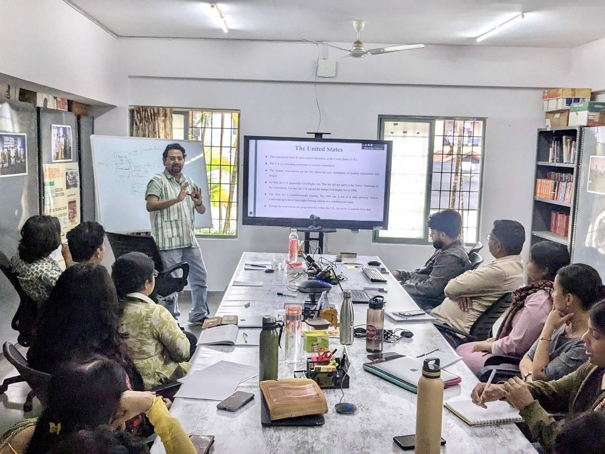 HSSiitgn's tweet photo. HSS faculty Dr. Aashish Xaxa delivered an invited lecture at the Institute of Public Health on Global Discourses of Indigenous Peoples. Dr. Xaxa will be visiting the field often as part of his ongoing research on the Adivasi collective. https://t.co/kM0jwwGBvz