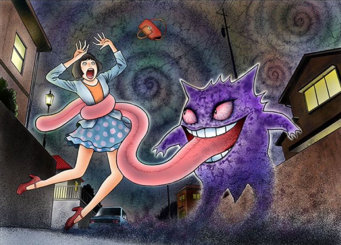 retro_anime's tweet photo. Pokémon collaboration art by Junji Ito https://t.co/qF0fKIFrIT