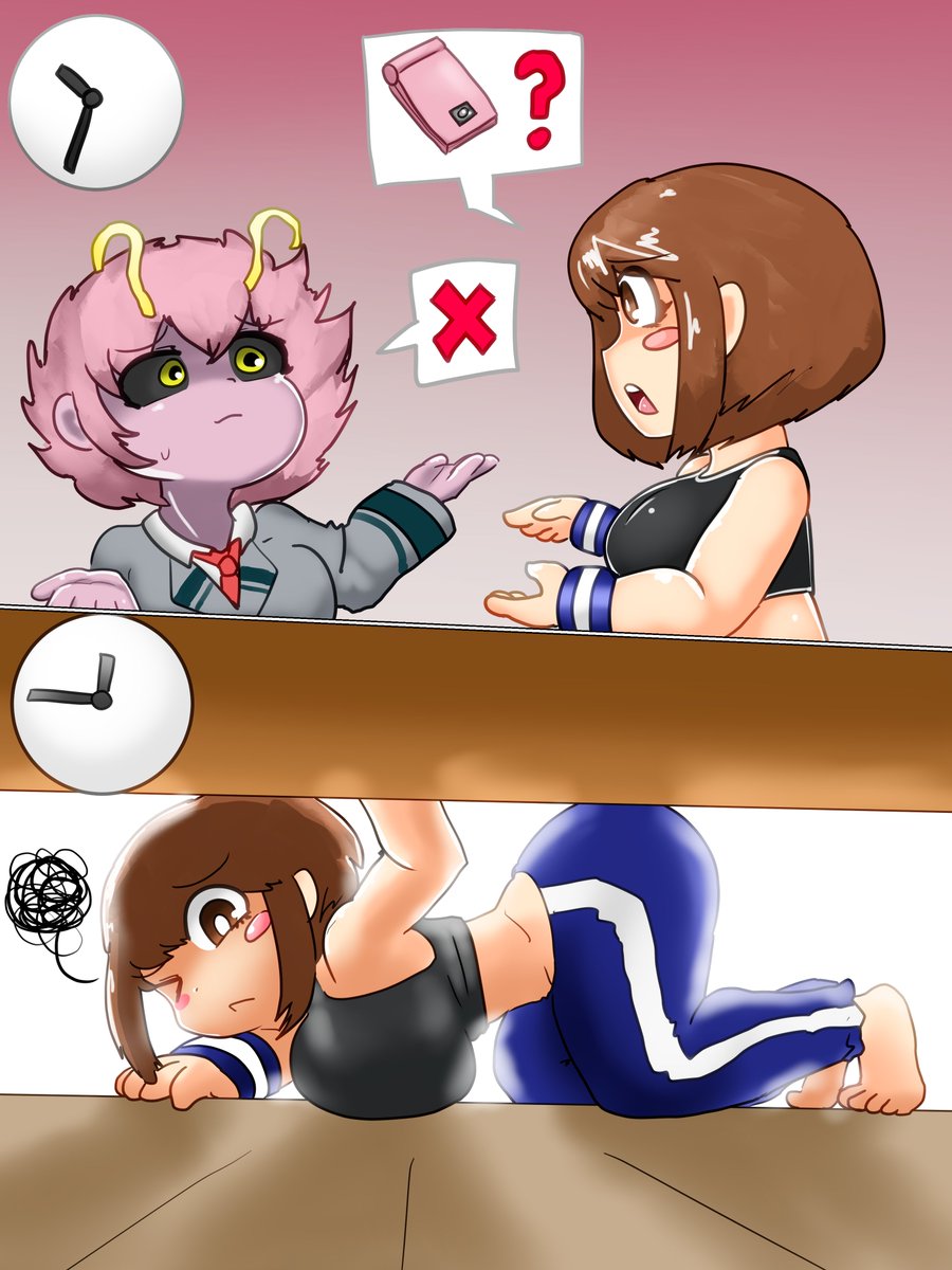 Hughoftheskies's tweet photo. Wait... I haven't uploaded this yet? Weird.
Anyways. Continuation of this piece. More Ochako #vore action. https://t.co/7QlrpBwZG5