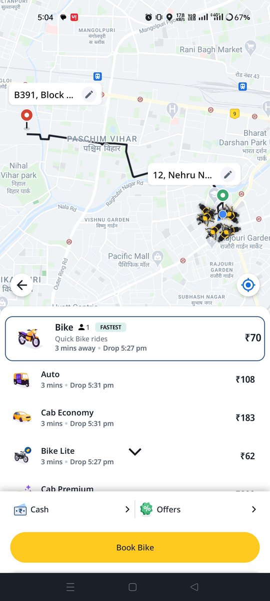 mk612830's tweet photo. You guaranteed lowest price cabs in video https://t.co/GcPWcdXzzk and you have the highest proce cab price of both uber and ola are lower than yours @rapidobikeapp please give me my double https://t.co/NvAMtmvxSl