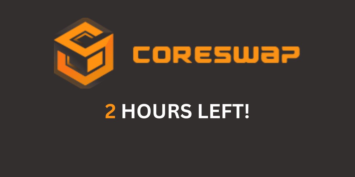 core_swapAI's tweet image. 🥳 Less than 2 Hours to $CSWAP Public Round!

📅 Date: 19/01/2025 14:00 (UTC)-22/01/2025 14:00 (UTC)
🟧 Minimum Buy: 10 CORE
🟧 Maximum Buy: 5000 CORE
📌 Buy here: gempad.app/presale/0xa108…

Website: coreswap.exchange

The New Era of AI Agents on #CORE 🤖