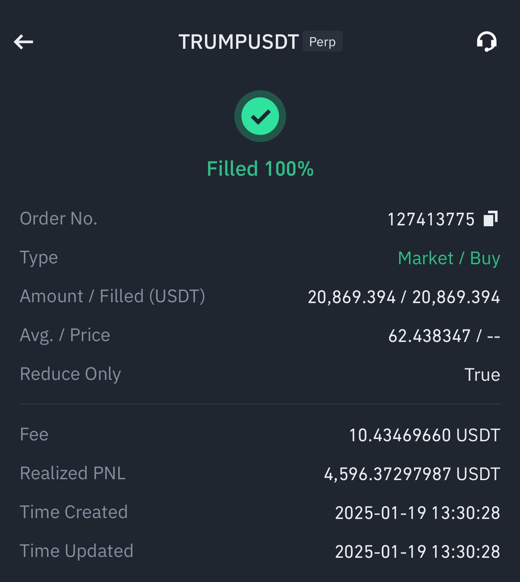 AshCrypto's tweet image. Closed my $TRUMP short with $4,600 
in profit and increased giveaway to $2k

Don’t want to go against the trend.