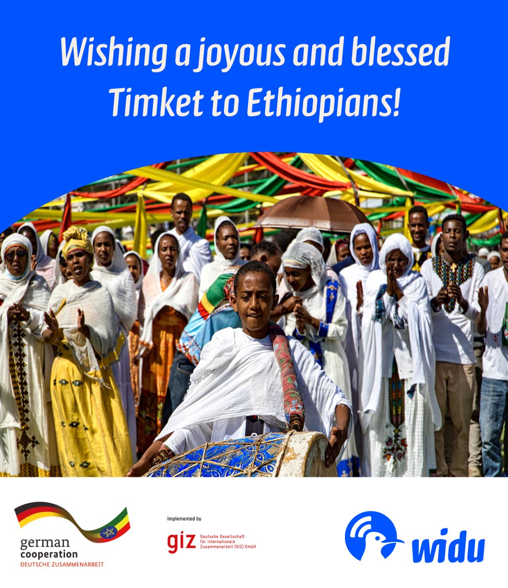 Wishing a joyous and blessed Timket to all who celebrate! May this sacred day of renewal and reflection bring you peace, unity, and abundant blessings. May it also inspire hope, togetherness, and a brighter future for all.

#WIDUafrica #WIDUEthiopia #BMZ #GIZ #Timket #Blessings