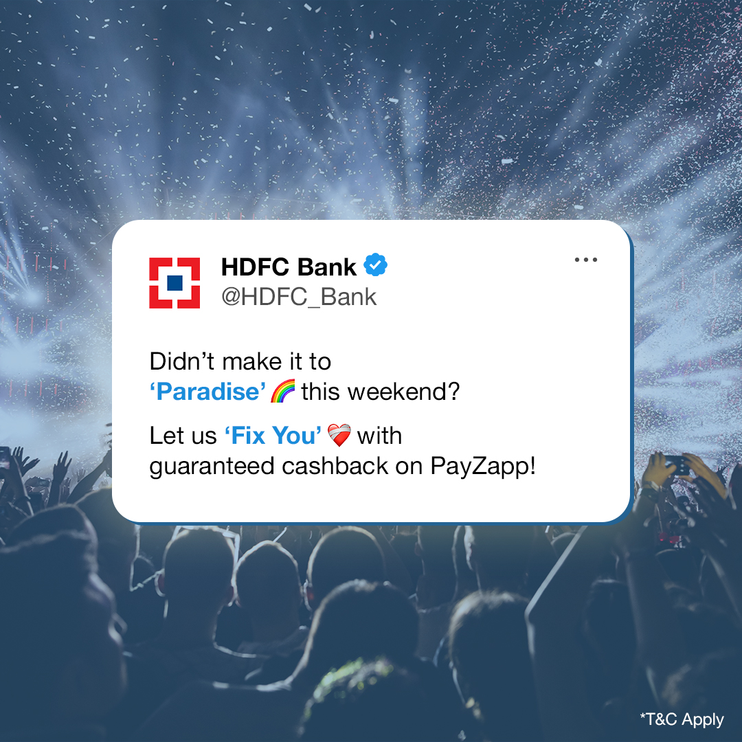 Missing out on the concert hurts. But missing out on PayZapp CashBack hurts even more