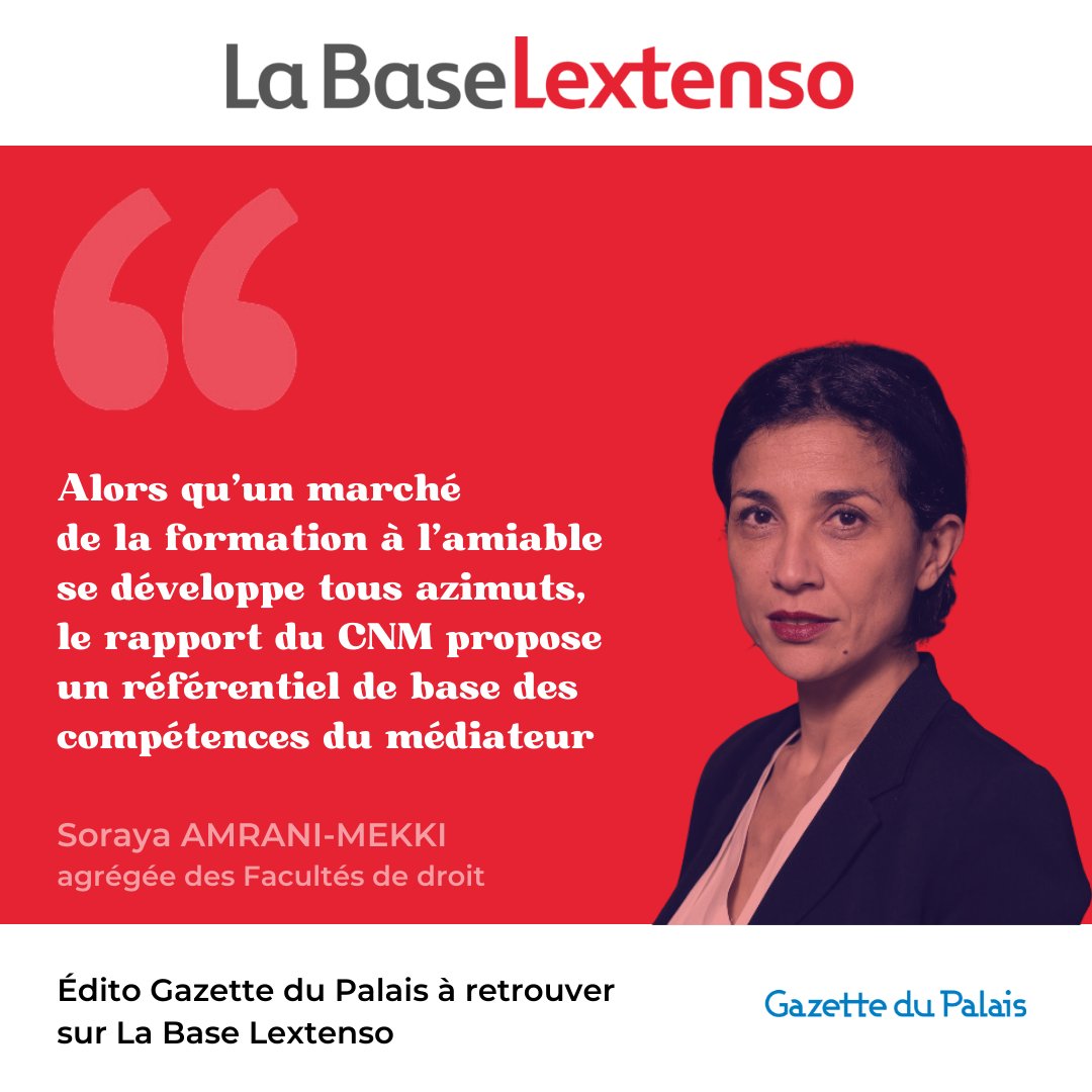 [GPL PROCÉDURE CIVILE] 📑 Dans son dernier édito, S. Amrani-Mekki, professeure à <a href="/sciencespo/">Sciences Po</a>, expose les préconisations du Conseil national de la médiation au soutien de la politique de l'#amiable, à la suite de celles des "ambassadeurs de l'amiable"
👉🔒labase-lextenso.fr/gazette-du-pal…