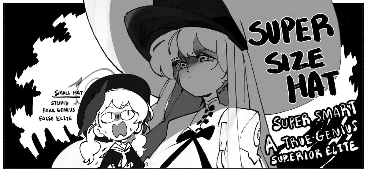 the one with the bigger hat is always superior 