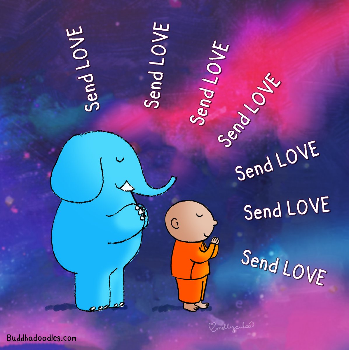 "Send LOVE" – What is Metta?

In Buddhism, Metta is a form of loving-kindness, a sincere wish for the well-being and happiness of all living beings. It’s about extending compassion and warmth, without conditions or limits. This doodle is a gentle reminder of how powerful love and