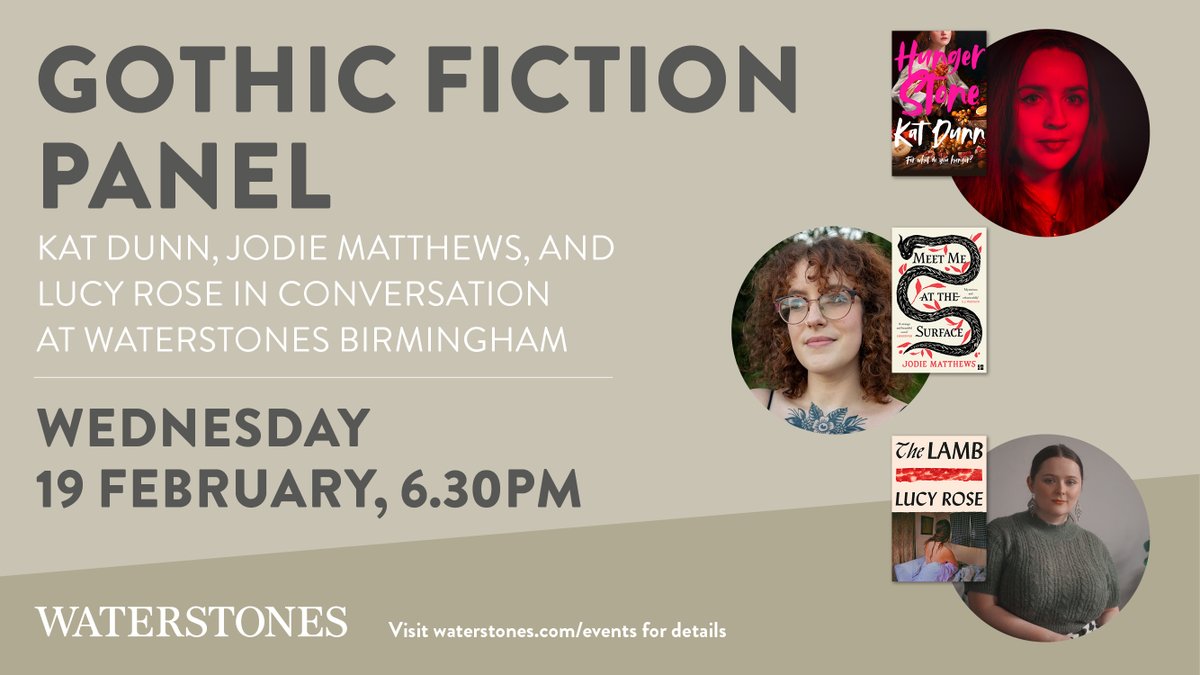 Join us for a brilliant event with <a href="/KatAliceDunn/">kat dunn 🕯️🕸️ (occasionally here)</a>, <a href="/JodieRMatthews/">Jodie Rhian Matthews</a>, and @lucyrosecreates to discuss their dark, Gothic novels! 

Find tickets and more info through the link in our bio!