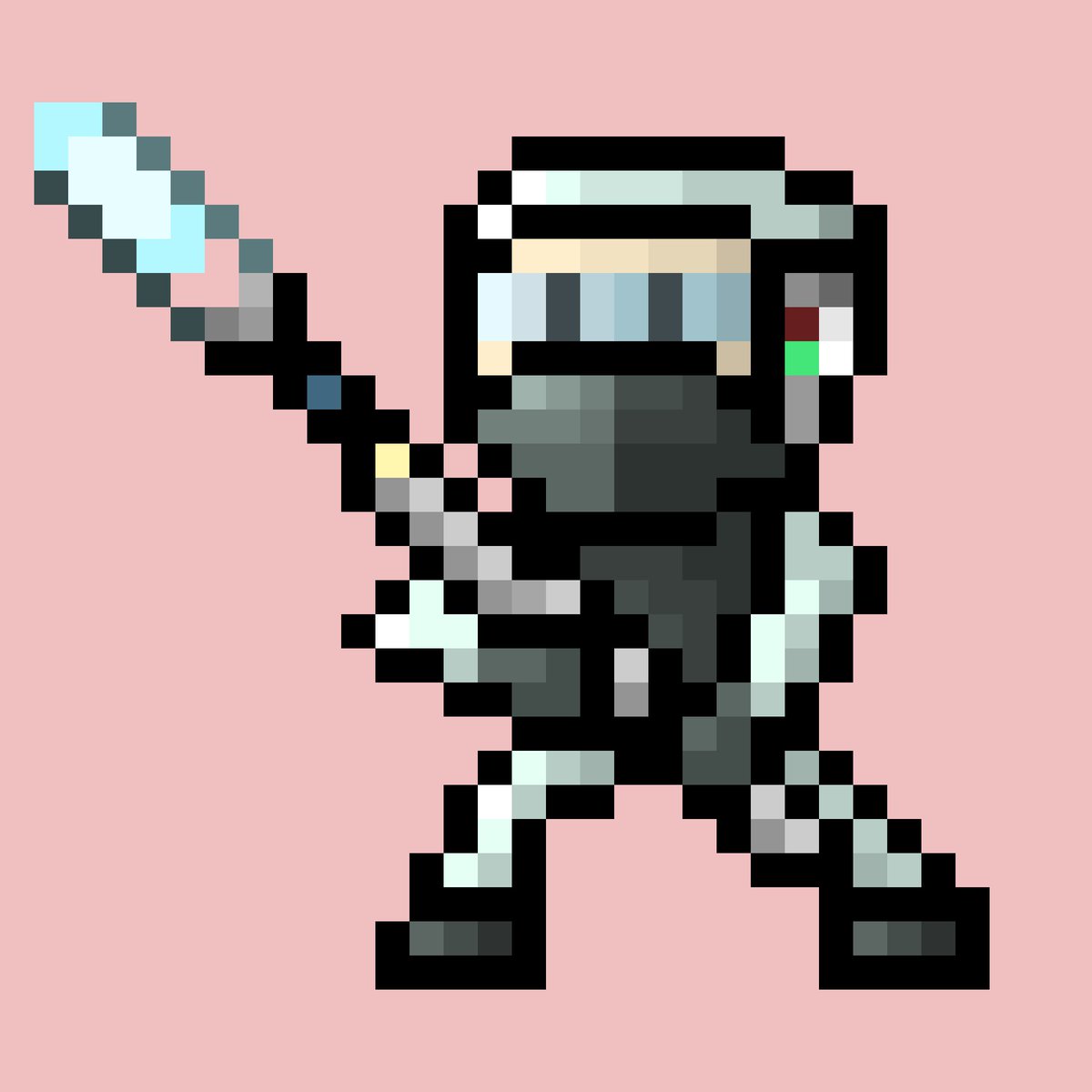 _AMEDAWO_'s tweet image. SF戦士
キャラクター初めて描いたけどここまで難しいとは...
#pixelart #ドット絵