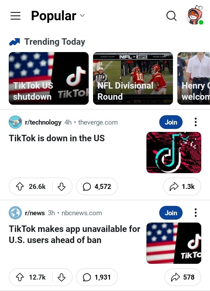 MohammedOmarPro's tweet photo. الترند عالمياً على Reddit عن توقف TikTok في الولايات المتحدة الأمريكية https://t.co/8NOiMBHNE7