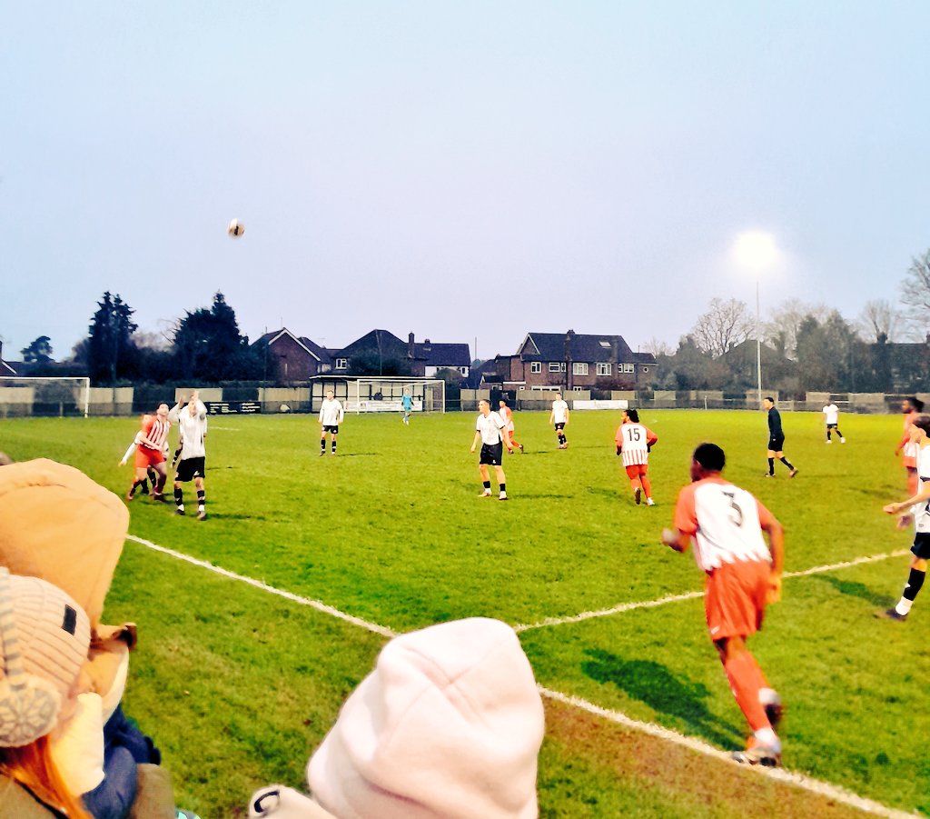 Fun day <a href="/molesey_fc/">Molesey Football Club</a> yesterday. They came from behind to beat <a href="/wood_utd/">Colliers Wood United FC</a> Harlem Bouchez must have been fouled>10 times so scoring both goals must have felt particularly sweet!
I've found a filter to make it look less cold!
