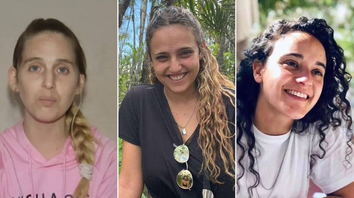 🚨🎗️BREAKING : The abductees expected to be released today:

Romi Gonen (24).
Emily Damarie (28).
Doron Steinbracher (31).

Waiting for you at home.🎗️