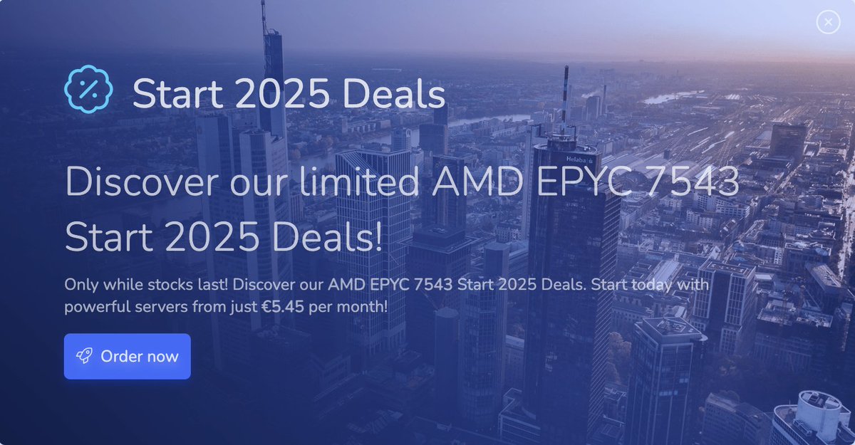 The new year already begun and what have you done? 🤔 So we can say, we have deployed more AMD EPYC systems for you! 🚀

Start 2025 with Unesty with our AMD EPYC 7543 Start 2025 Deals! 🥳

Launch your VM today: server.unesty.net/deals

#hoster #vm #vps #vserver #amd #epyc #sale