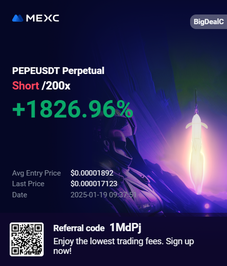 #PEPE now i can buy the dip. or is it still to early? 

low fees and high futures leverage #mexc 

mexc.com/register?invit…