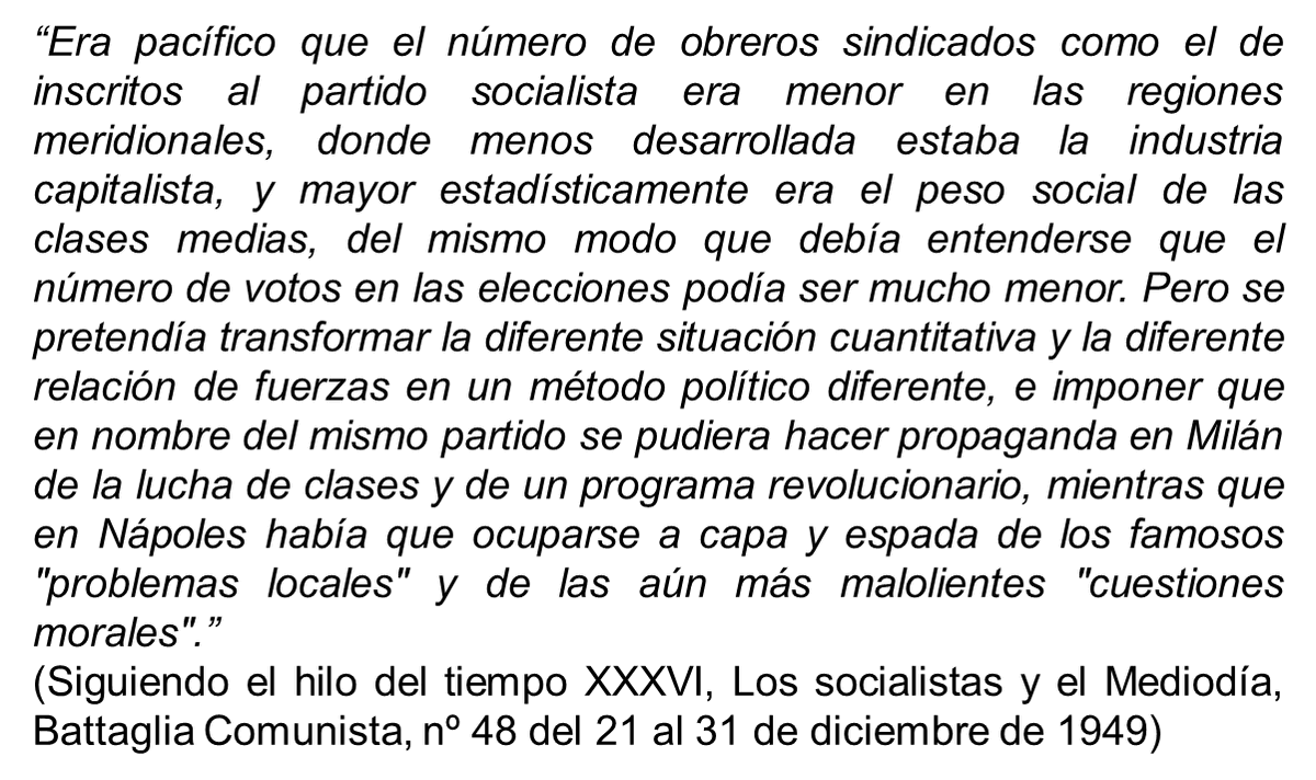 pcielcomunista's tweet photo. Siguiendo el hilo del tiempo XXXVI, Los socialistas y el Mediodía, Battaglia Comunista, nº 48 del 21 al 31 de diciembre de 1949 

https://t.co/nRpLKV3LJc https://t.co/895OFqx0kT