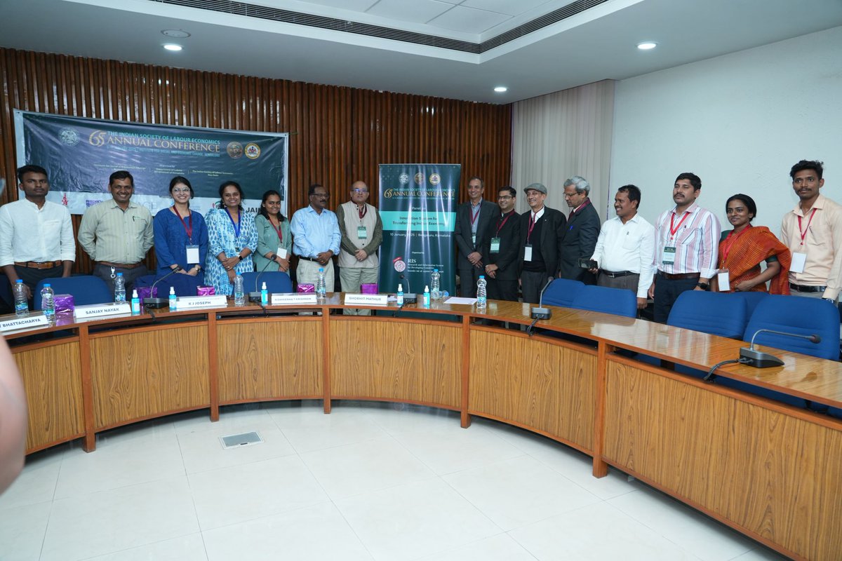 Indian Society of Labour Economics (@isle_india) on Twitter photo Panel 5 on Innovation System for Transforming the Indian Economy organised by <a href="/RIS_NewDelhi/">RIS</a> <a href="/Sachin_Chat/">Sachin Chaturvedi</a> featured insights on technological advancements from Rishikesha T. Krishnan and Sanjay Nayak. The panel also featured <a href="/shobweet/">shobhit mathur</a>, Sujit Bhattacharya and K.J. Joseph #ISLE2025 Panel 5 on Innovation System for Transforming the Indian Economy organised by <a href="/RIS_NewDelhi/">RIS</a> <a href="/Sachin_Chat/">Sachin Chaturvedi</a> featured insights on technological advancements from Rishikesha T. Krishnan and Sanjay Nayak. The panel also featured <a href="/shobweet/">shobhit mathur</a>, Sujit Bhattacharya and K.J. Joseph #ISLE2025