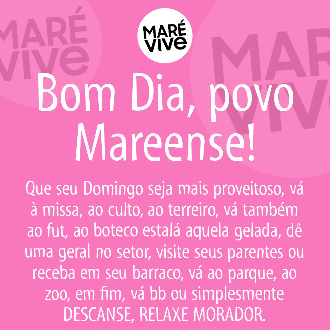 Bom Domingo!

#marevive
