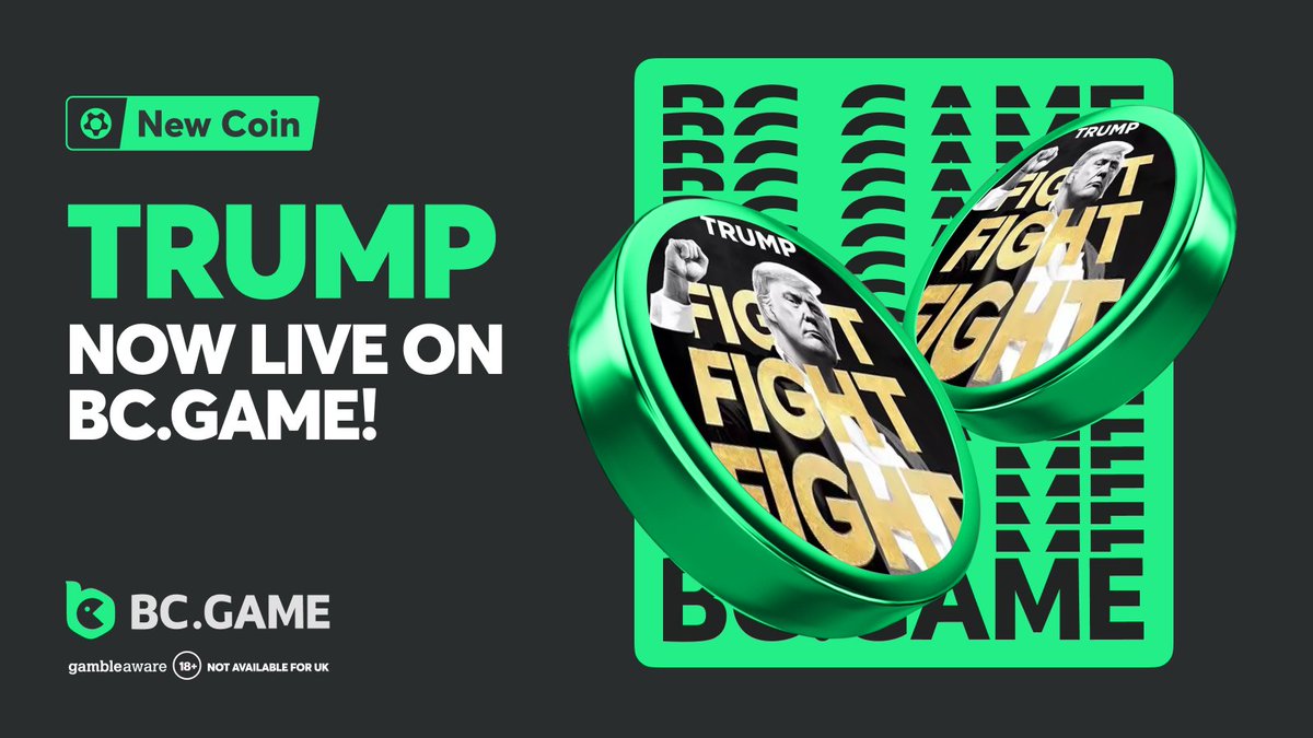 BC.GAME (@bcgame) on Twitter photo $TRUMP coin is now available at BC.GAME!
We are thrilled to announce that $Trump is now available at BC.GAME! It was launched just yesterday by <a href="/realDonaldTrump/">Donald J. Trump</a> has gained amazing hype of 12000% and still going up. Here some good news for our VIPs $TRUMP coin is now available at BC.GAME!
We are thrilled to announce that $Trump is now available at BC.GAME! It was launched just yesterday by <a href="/realDonaldTrump/">Donald J. Trump</a> has gained amazing hype of 12000% and still going up. Here some good news for our VIPs