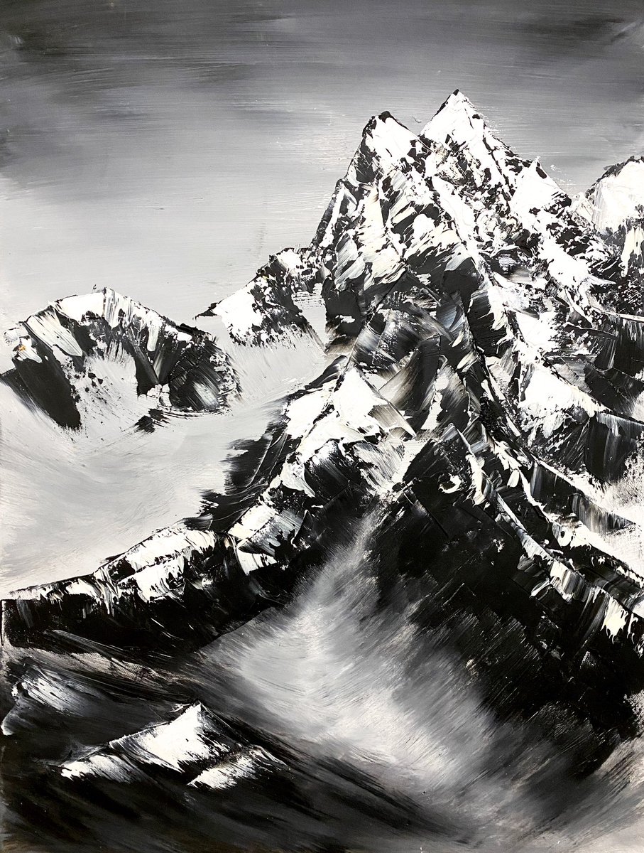 <a href="/mondoir/">Mondoir</a> Gm!

“The summits” is a physical painting (oil painting applied with pallet knife)

It’s minted as NFT an ETH. The physical artwork gets “burned” when the NFT got sold.