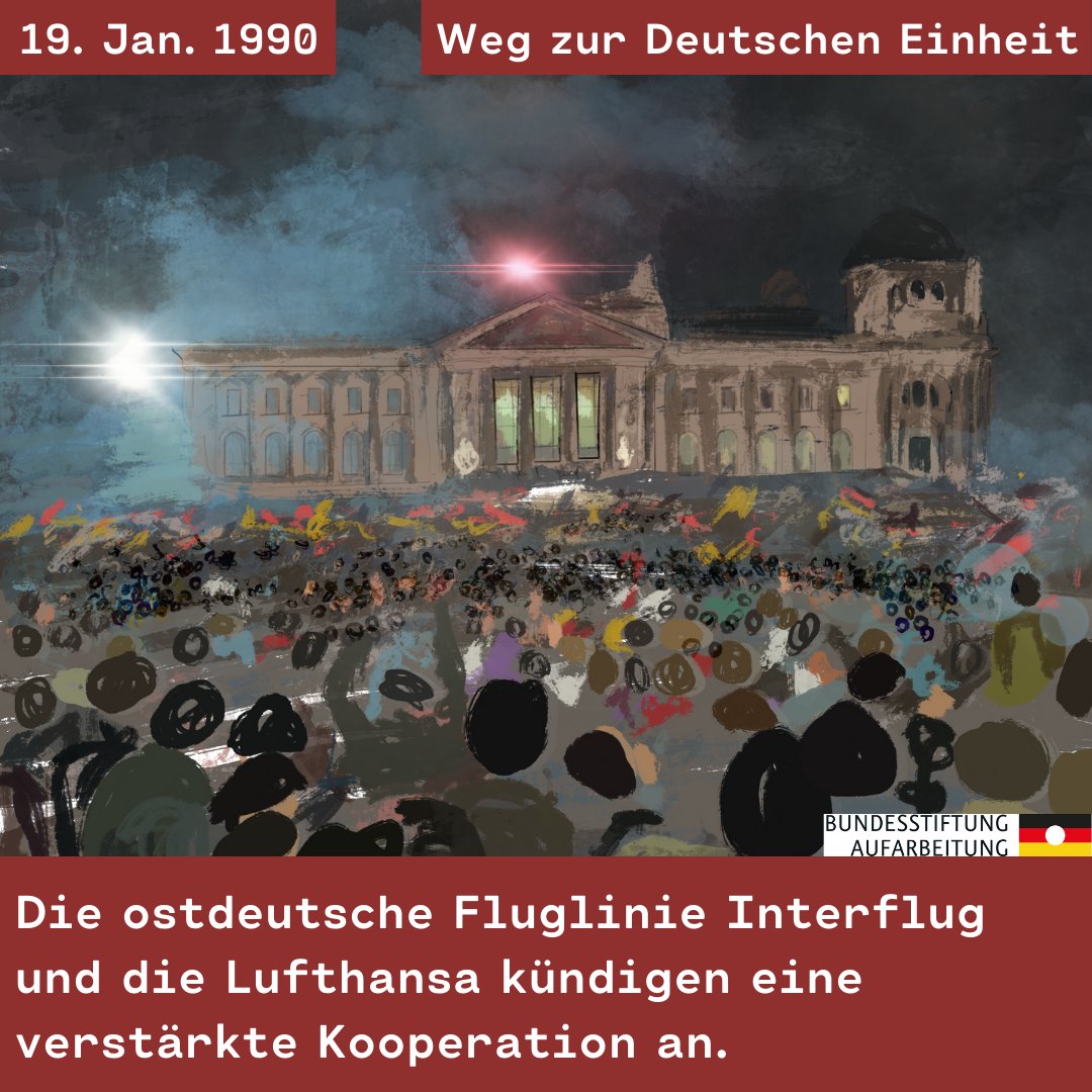 BAufarbeitung's tweet photo. "Chronik des Umbruchs 1989/1990"
.
Wir posten bis zum 35. Jahrestag der #Wiedervereinigung am 3.10.2025 Kacheln, die zeigen, was am jeweiligen Datum auf dem Weg von der Friedlichen Revolution zur Deutschen Einheit passierte. In der #DDR und #International.
.
#Interflug #Lufthansa https://t.co/GAbJ4mphRz