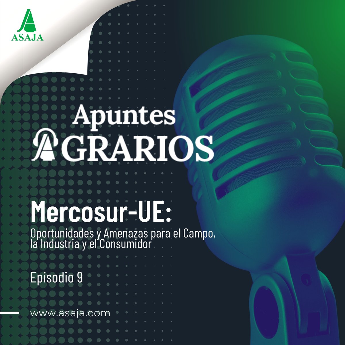 AsajaNacional's tweet photo. 🎙️ #PODCAST #CAP9 | ¡Nuevo capítulo del podcast de Asaja ya disponible! 🌍
No te lo pierdas: analizamos el acuerdo Mercosur-UE y sus implicaciones para el campo, la industria y los consumidores
🎧 Oportunidades y amenazas en un tema de máxima actualidad.
https://t.co/YhvJwdAbVW https://t.co/DdmTlOJXPw