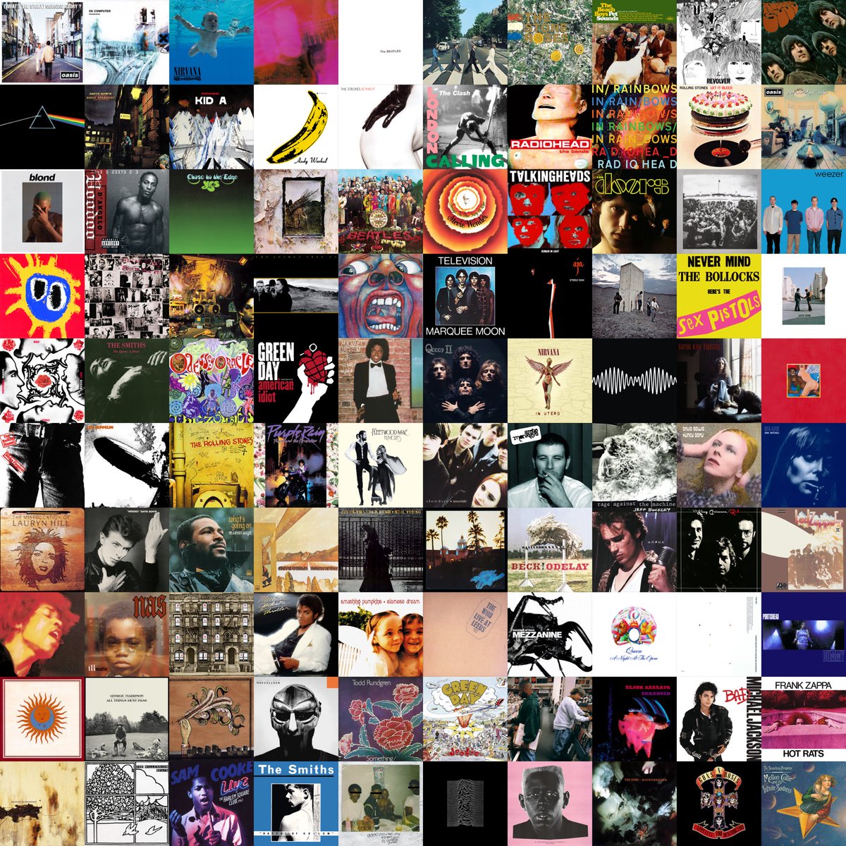 ToshikiMuse0105's tweet photo. #私が選ぶ洋楽アルバムランキング25
TOP200のジャケ画。 https://t.co/ehokwMtQz5
