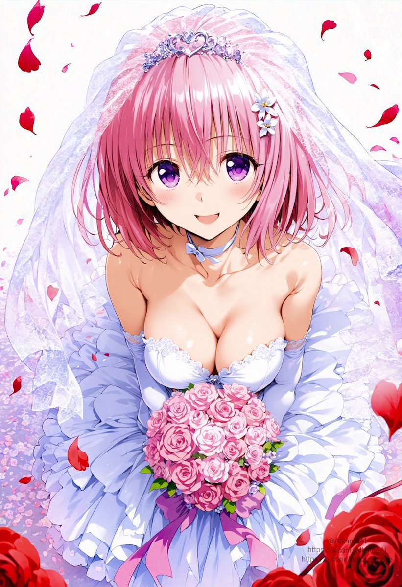 RicoSchmidt20's tweet photo. #momobeliadeviluke #momo #toloveru #ToLOVEる #weddingdress #wedding #animegirl #anime #deviluke https://t.co/mPzMeZkxQt