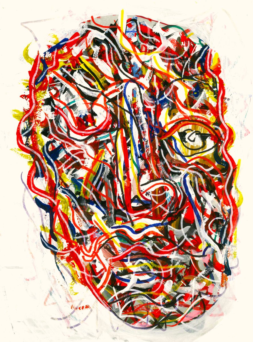 "Head of an overthinker"
1/1 on <a href="/objktcom/">objkt.com</a> 
Superthoughts
Link in comments