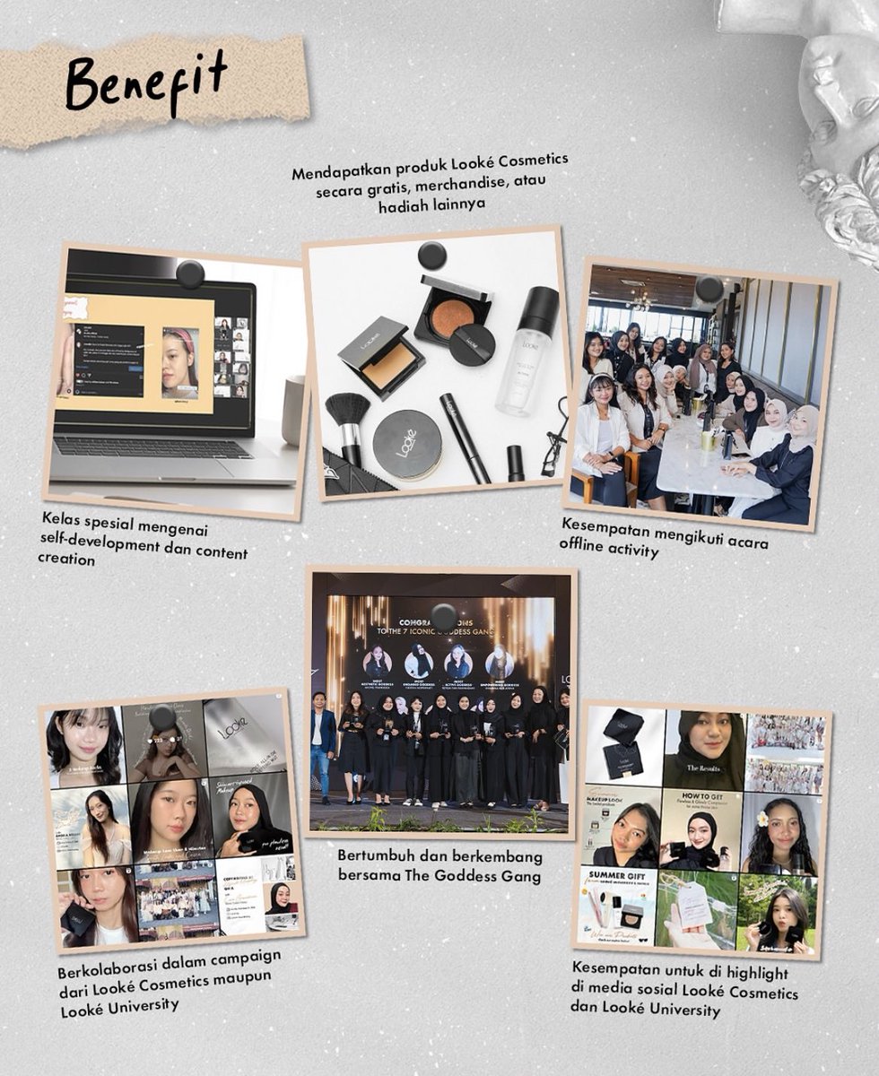 lookecosmetics's tweet photo. Kenapa kamu WORTH IT banget buat join TGG?
1️⃣ Dapet FREE products buat eksplorasi self-love kamu 💄
2️⃣ Relasi solid bareng cewek-cewek keren 💕
3️⃣ Ikutan OFFLINE event spesial bareng minké 🤩
4️⃣ Hadiah LEBIH buat Goddess kaya kamu! 🎁 https://t.co/wQrnfuoIQg