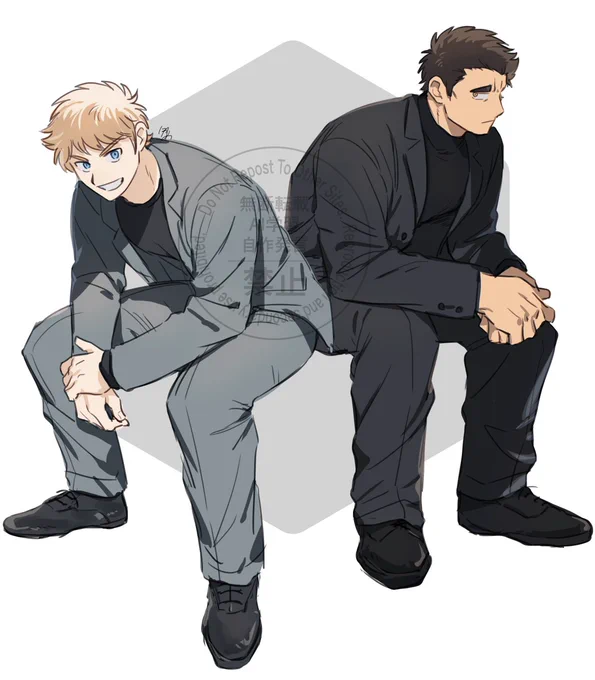 昨日描いたやつと今日描いたやつの原寸透過データを持っていたのでこういう遊びができます めちゃ良 