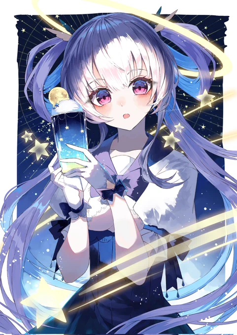 星空クリームソーダ #illustlation  #oc 