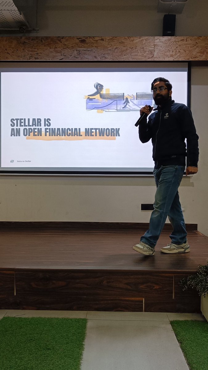GM Everyone!
I am attending <a href="/StellarOrg/">Stellar</a> Event at Ecosphere Coworking Space Pvt. Ltd. Noida partnered by <a href="/cryptowaley/">CryptoWaley</a>. <a href="/StellarOrg/">Stellar</a> is definitely - Where Blockchain meets real world n I am learning about how stellar works, Soroban, etc and meeting many amazing people!