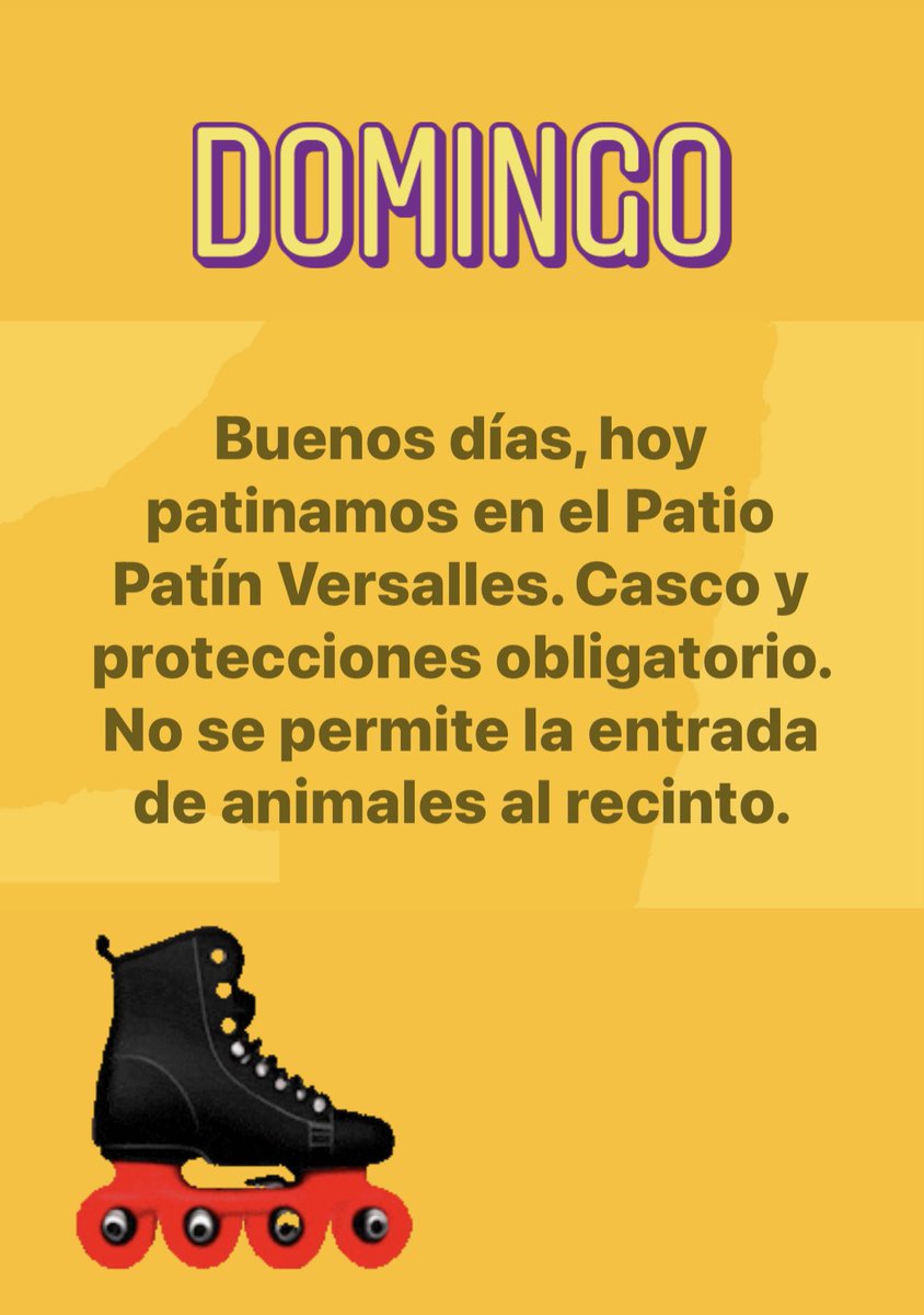 AvilesPatin's tweet photo. Hoy patinamos en el Patio Patín Versalles. De 12 a 14h. @AytoAviles https://t.co/UgFMOdfEFe