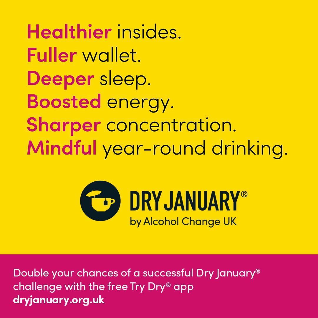 The #DryJanuaryChallenge ✨
31 days alcohol-free with <a href="/AlcoholChangeUK/">Alcohol Change UK</a>. Benefits from better sleep and a mental health boost, to saving money and time – there could be a whole lot to gain! #AlcoholChangeUK

Find out more and helpful resources <a href="/dryjanuary/">Dry January</a>: dryjanuary.org.uk