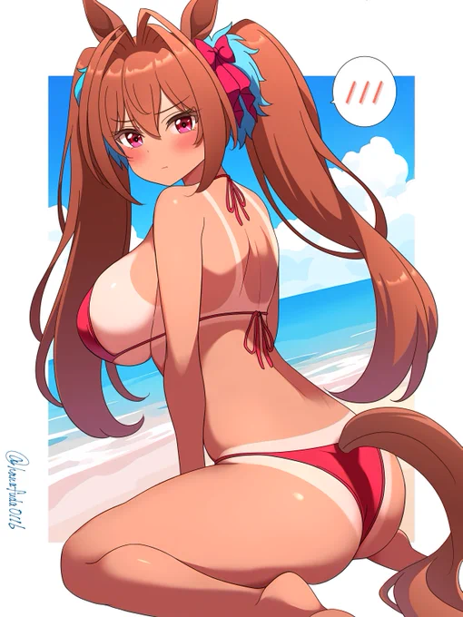 #寒い時こそ水着絵を貼ろう日焼け跡ダスカ 