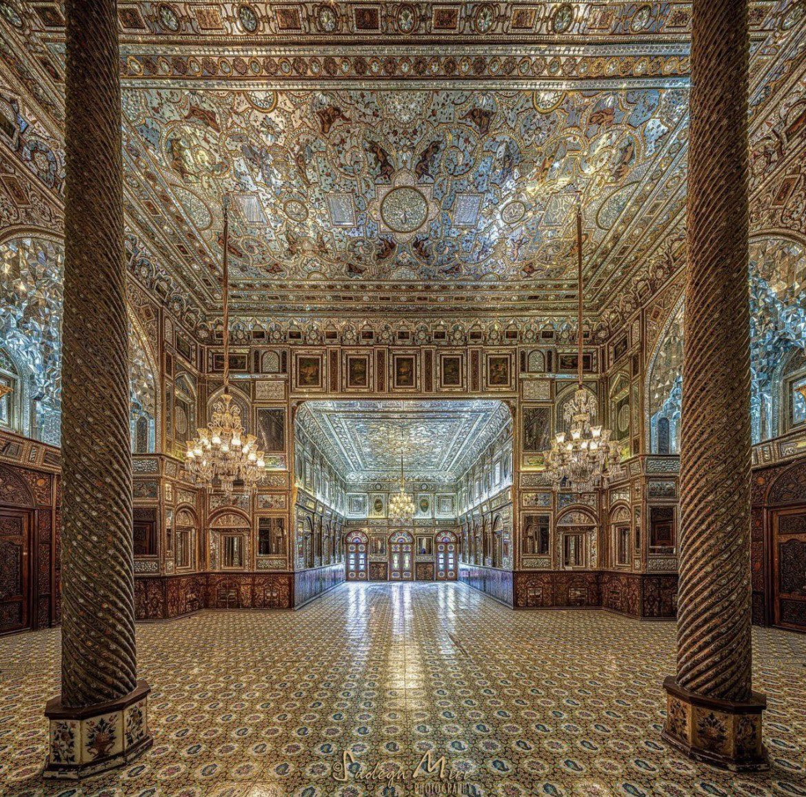 Maryam_mv_'s tweet photo. Hall of The Golestan Palace in #real_world, Tehran, Iran. https://t.co/QivSFbNX6C