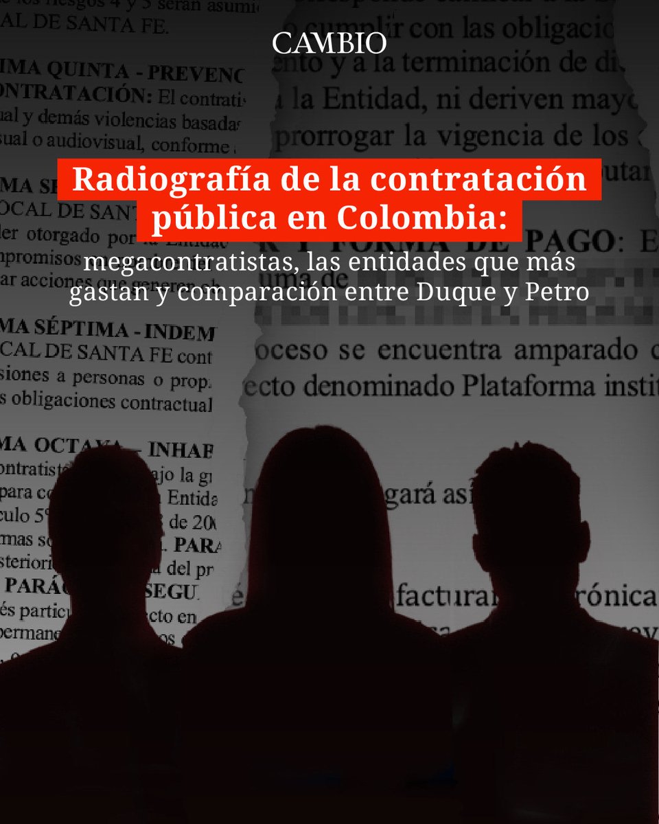 estoescambio's tweet photo. El Gobierno planea reducir contratistas en 2025. @andres_mmunoz  hizo una radiografía de la contratación pública y encontró casos como una persona con más de 100 contratos en 2 años, entidades con gastos multimillonarios y miles de vinculaciones: https://t.co/JMFKAo7LY3 https://t.co/NyZXBYejkO