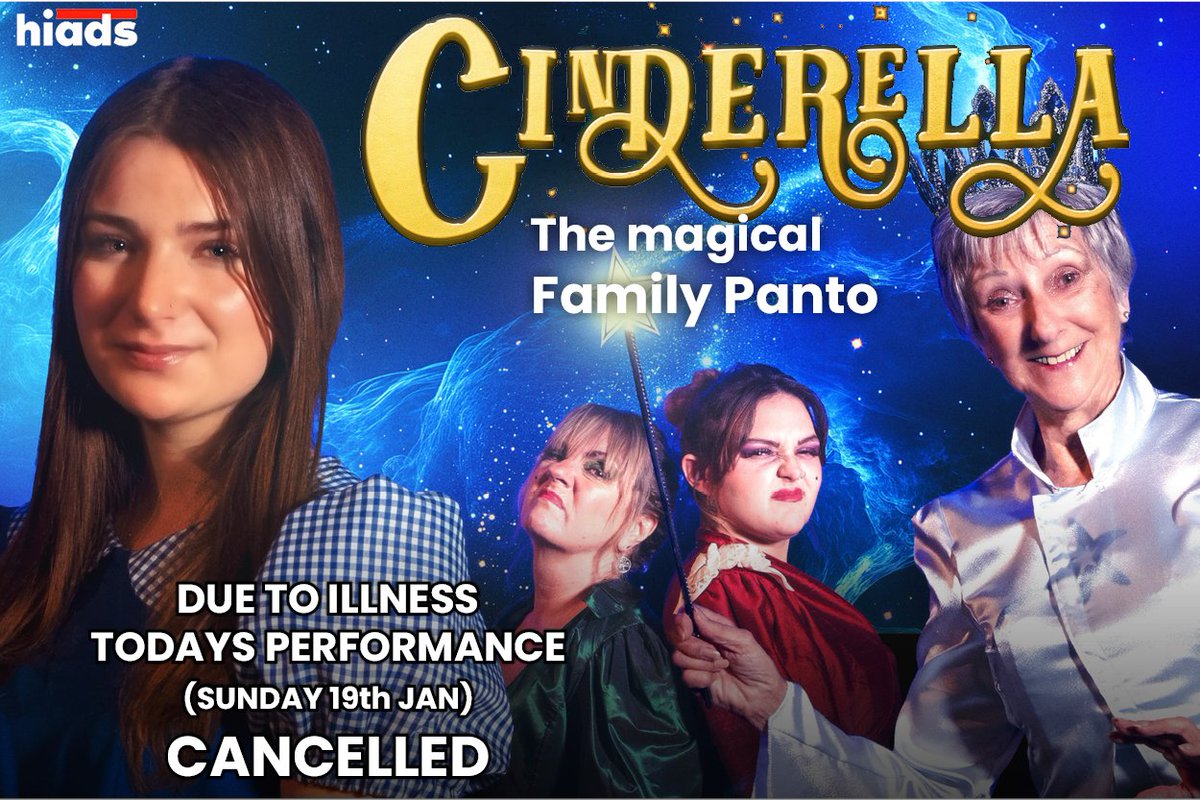 With regret todays performance of Cinderella has had to be cancelled sue to illness. Tickets will be refunded and there is some availability for rebooking for next weekend. stationtheatre.co.uk/cinderella #hayling #haylingisland #events #whatson #havant #hampshire #panto #pantomime