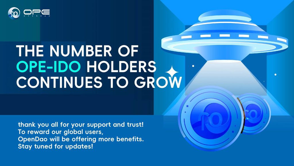 DenisehardJosef's tweet photo. The number of OPE-IDO holders continues to grow—thank you all for your support and trust! To reward our global users, OpenDao will be offering more benefits. Stay tuned for updates!
#OpenDao #OPE #CommunityBenefits #DigitalAssets https://t.co/lJ0g2eCE6h
