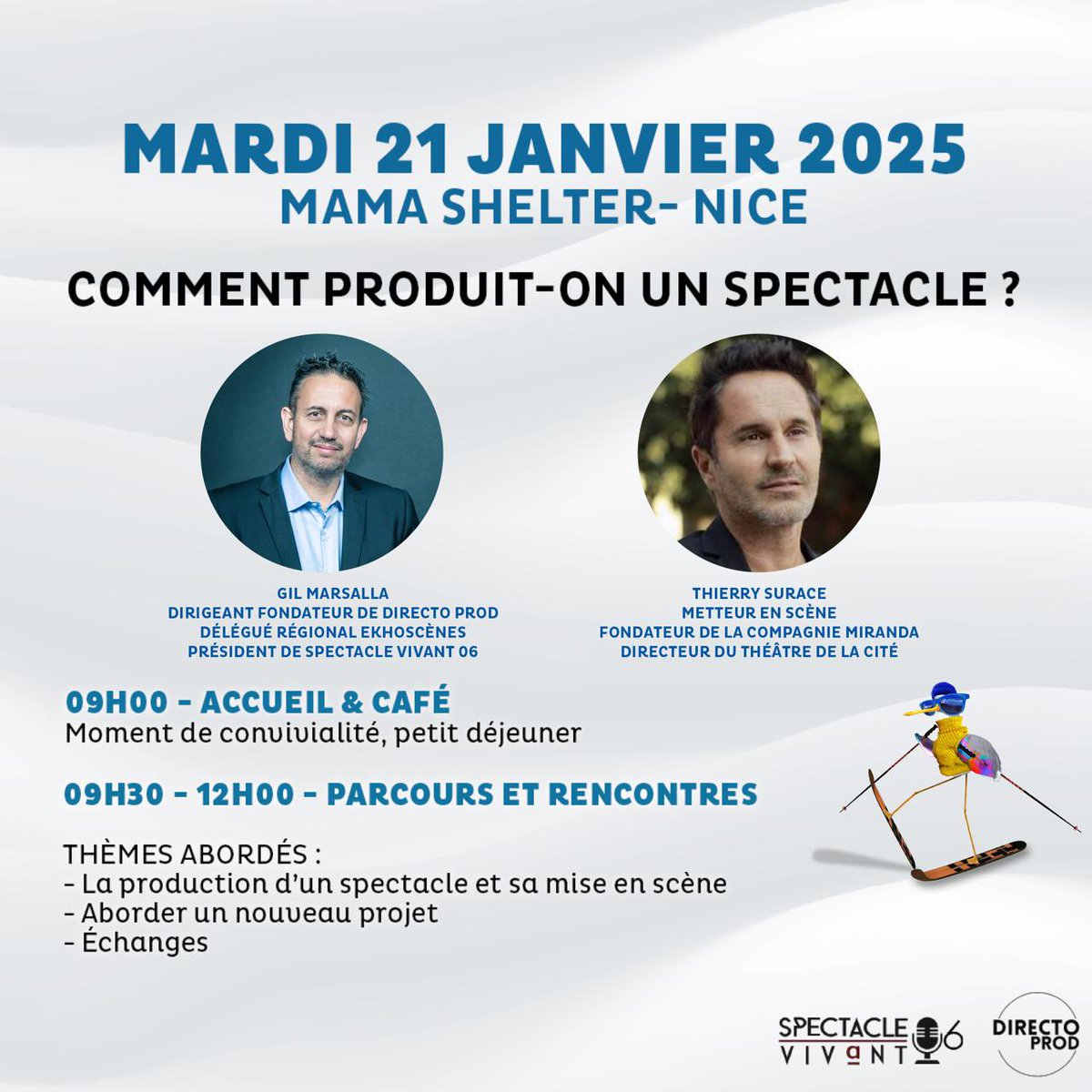 Le festival #lesplagesdurire vous invite à venir partager notre expérience dans le milieu du spectacle vivant sur le thème « Comment produit on un spectacle ? 

➡️ 𝗜𝗡𝗦𝗖𝗥𝗜𝗣𝗧𝗜𝗢𝗡𝗦 𝗚𝗥𝗔𝗧𝗨𝗜𝗧𝗘𝗦 : urlr.me/2KPTM9