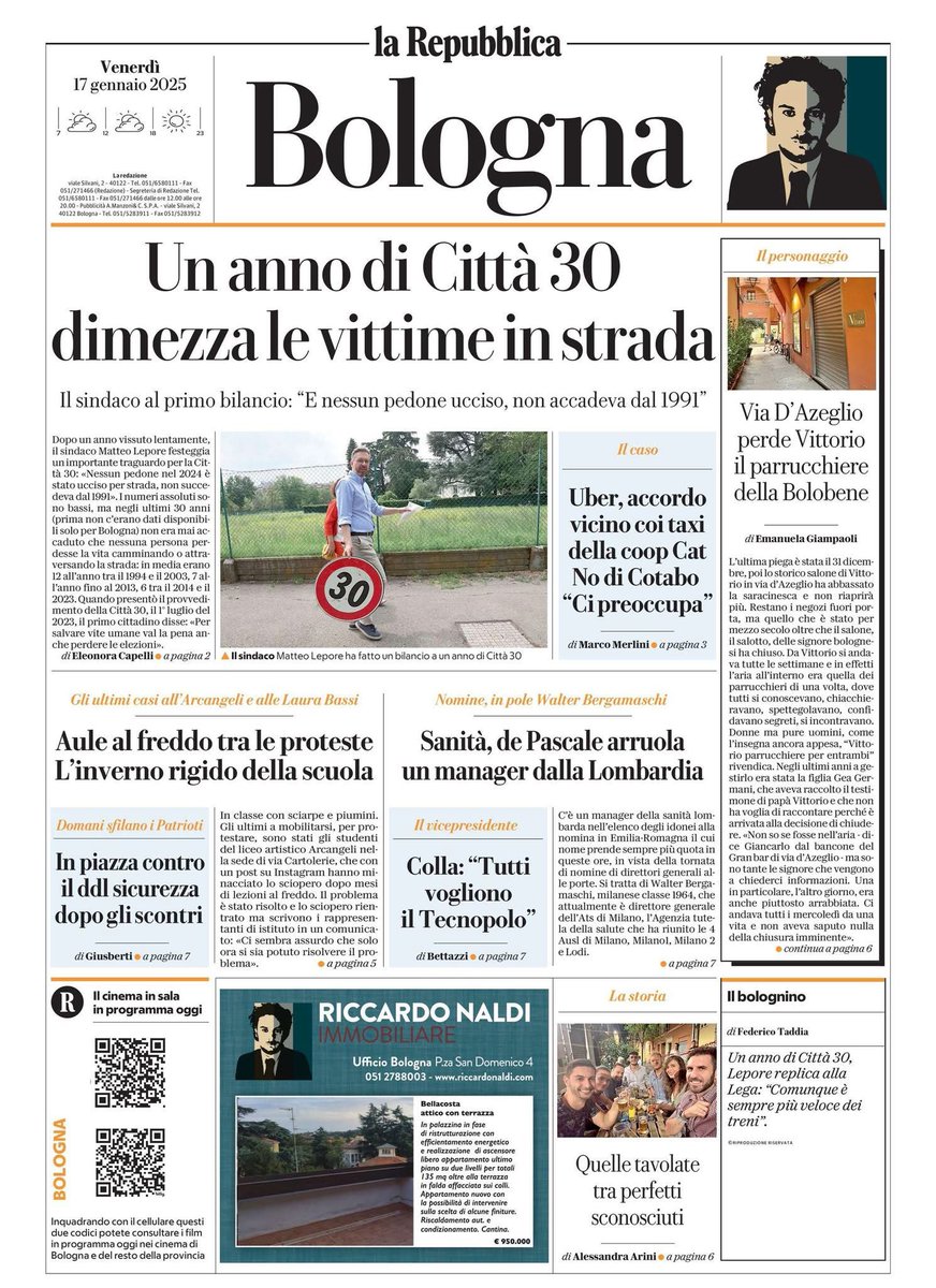 GRAB (@grab_roma) on Twitter photo Quest’anno a Bologna qualcuno ride e scherza con gli amici, va a scuola o al lavoro, abbraccia le persone a cui vuole bene, ha tutta una vita davanti.
Senza i 30 km/h quel qualcuno sarebbe già morto.
<a href="/matteolepore/">Matteo Lepore</a> <a href="/Free_Wheels_/">Free Wheels odv</a> <a href="/benzinazero/">Benzina Zero</a> <a href="/Citizensforair/">Cittadiniperlaria</a> <a href="/Barney1404/">Luca Valdiserri</a> Quest’anno a Bologna qualcuno ride e scherza con gli amici, va a scuola o al lavoro, abbraccia le persone a cui vuole bene, ha tutta una vita davanti.
Senza i 30 km/h quel qualcuno sarebbe già morto.
<a href="/matteolepore/">Matteo Lepore</a> <a href="/Free_Wheels_/">Free Wheels odv</a> <a href="/benzinazero/">Benzina Zero</a> <a href="/Citizensforair/">Cittadiniperlaria</a> <a href="/Barney1404/">Luca Valdiserri</a>