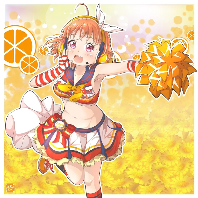 こんばんはでゲソ!('ω')ノチア千歌ちゃん今日もお疲れ様でした～*\(๑'▽`๑)/*。#Aqours #lovelive 